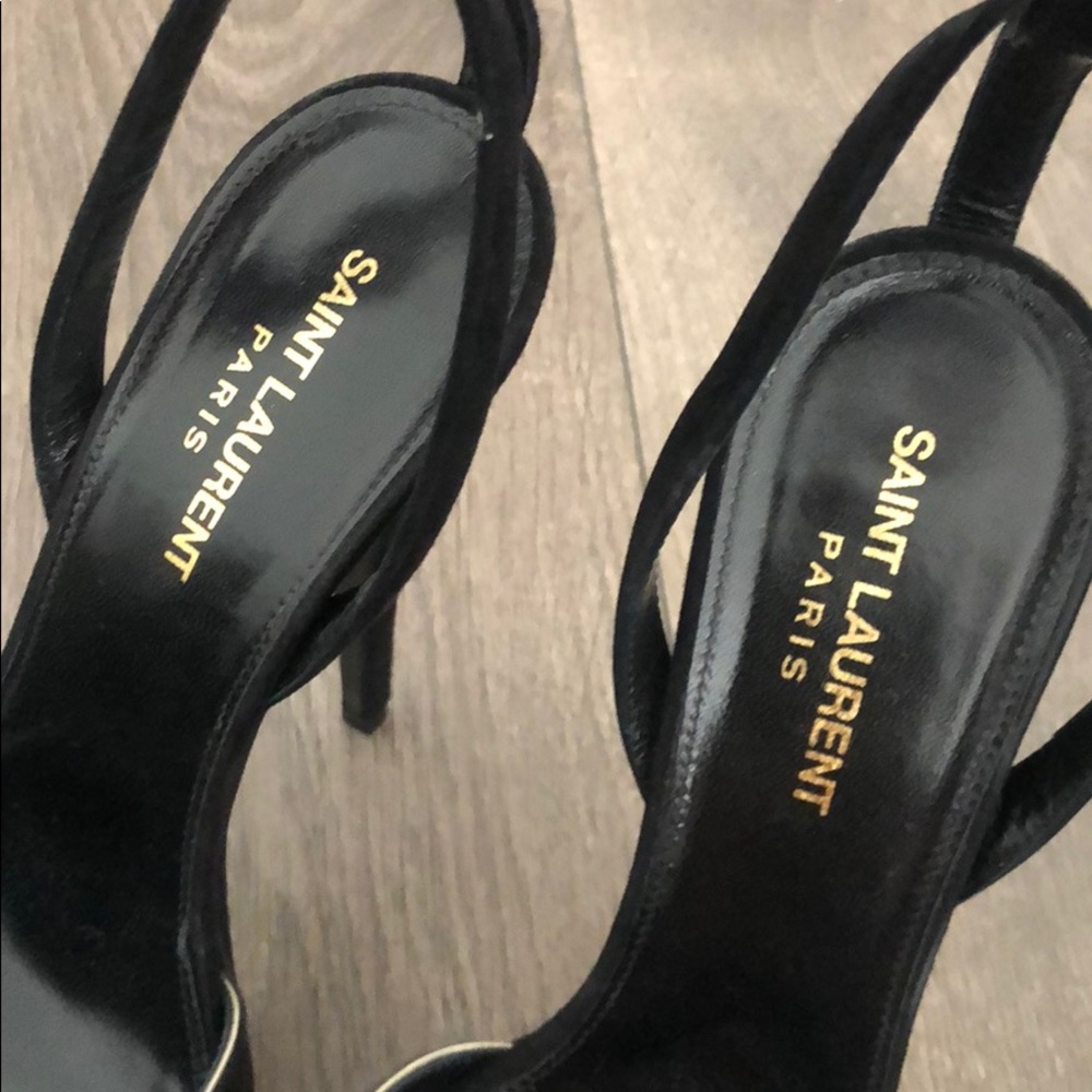 Saint Laurent Suede Tribute Sandals - Picture 6 of 6